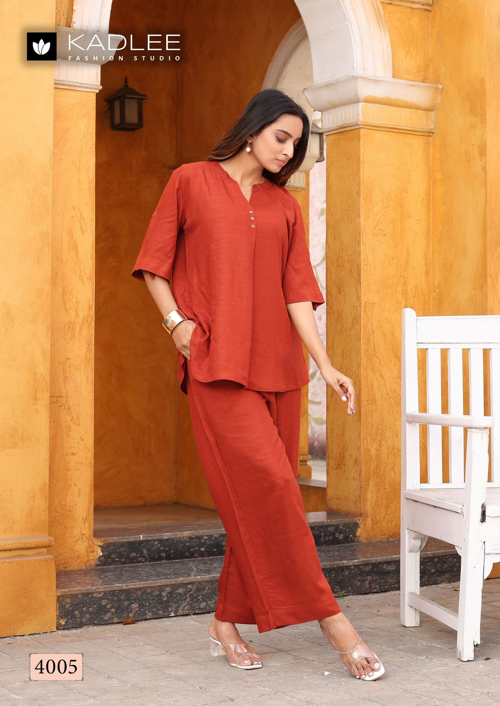 Olivia By Kadlee Rayon Flex Designer Top With Bottom Exporters In India